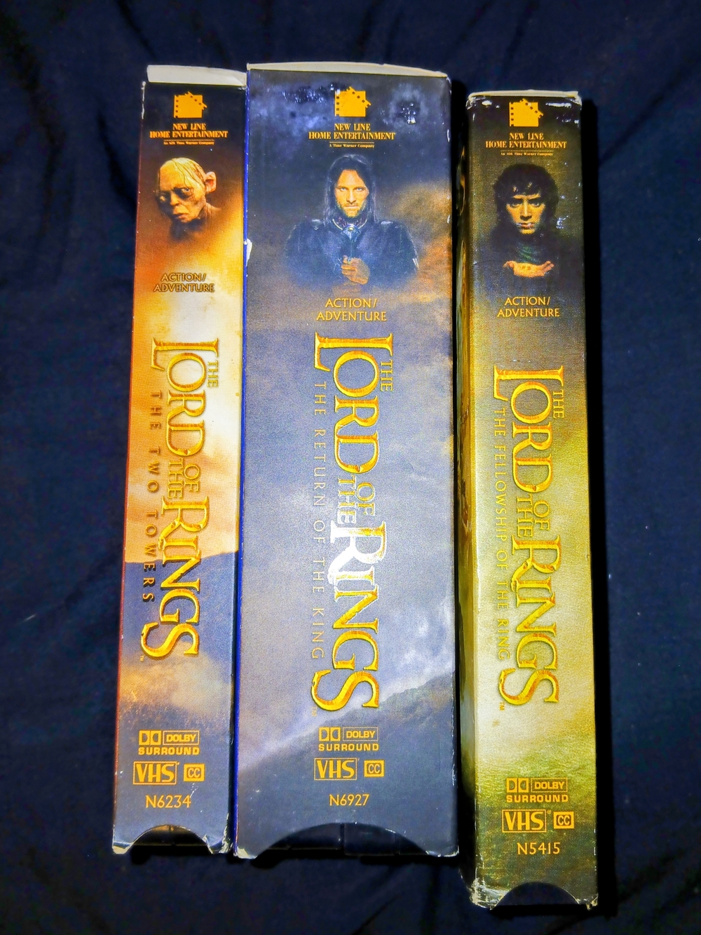 The Lord of the Rings Trilogy VHS Lot Fellowship, Two Towers, Return of the King